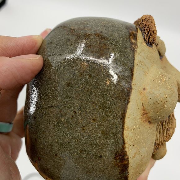 Vintage cat jarosz pottery funny face pottery 3D Salt Pepper Shakers 1984 - Picture 14 of 16